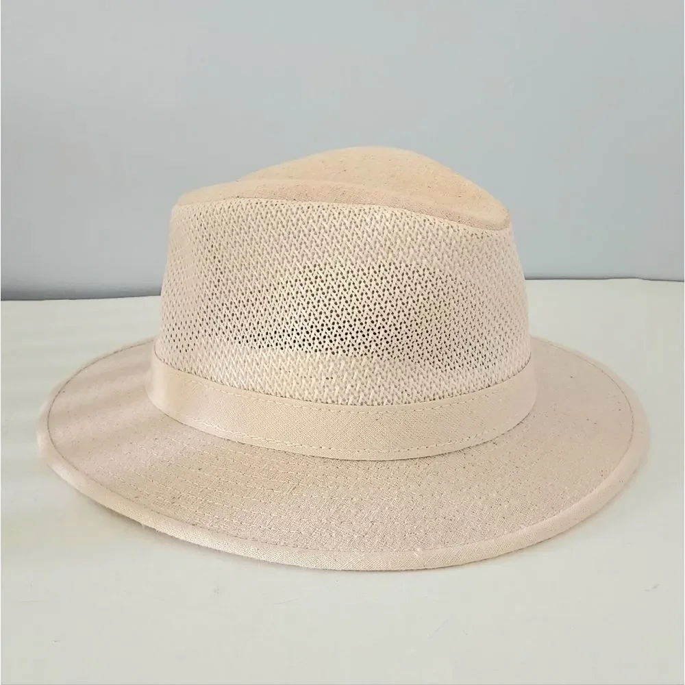 Henschel Hat Co. Cotton Canvas Vented Mesh Safari Hat Sz Large